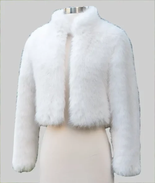 Cindy Kimberly White Fur Jacket