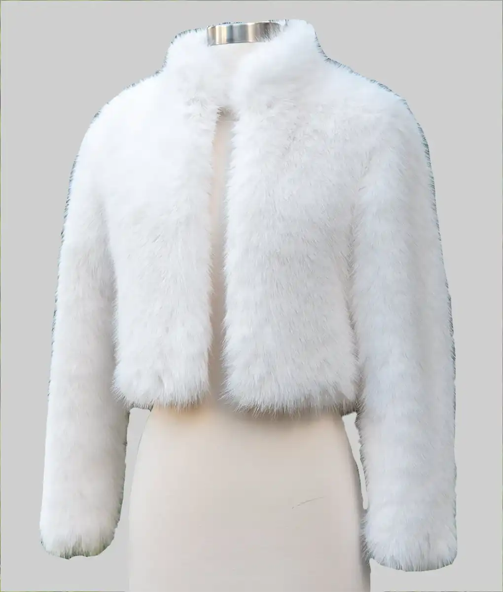 Cindy Kimberly White Fur Jacket