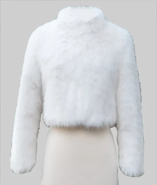 Cindy Kimberly White Fur Jacket
