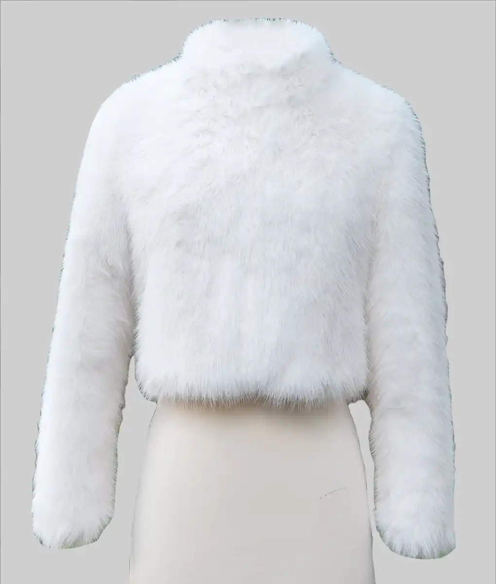 Cindy Kimberly White Fur Jacket