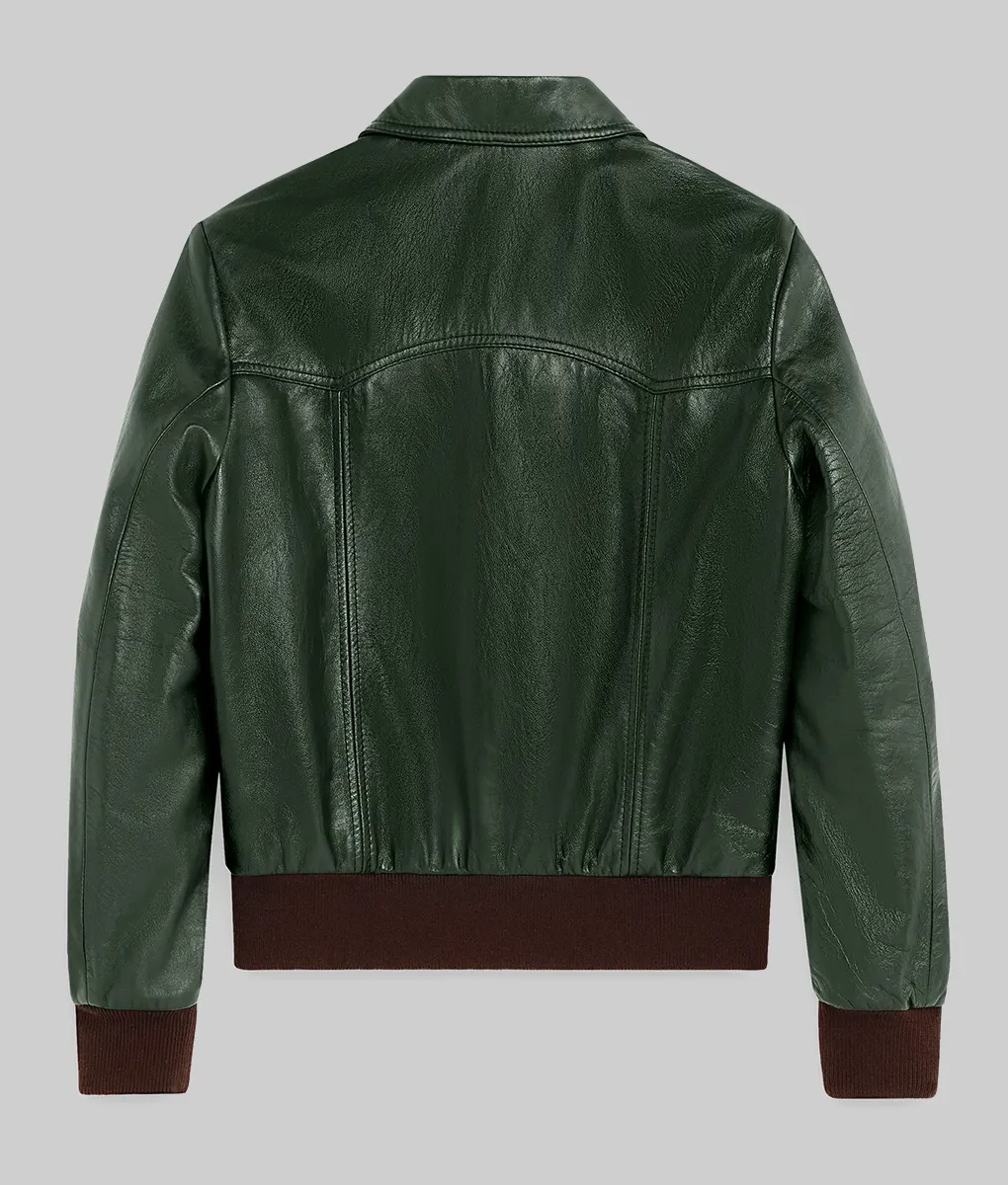 Donald Glover Green Leather Jacket-Generic