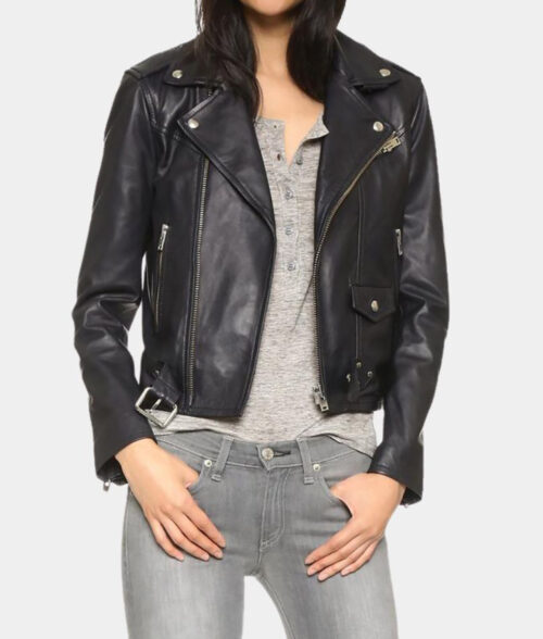 Good Vibes Only Black Leather Jacket