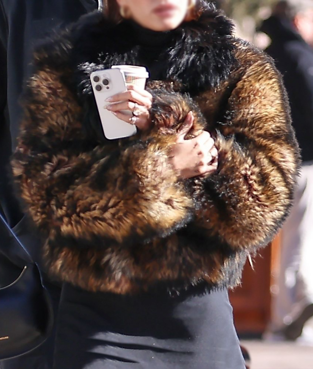 Hailey Bieber Brown Fur Jacket Hailey Bieber Outfits TLC