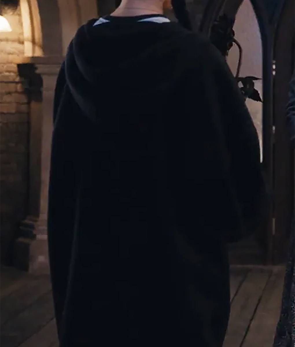 Jenna Ortega Wednesday Addams Black Oversized Hoodie
