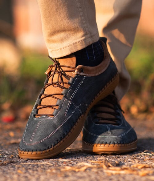 Men’s Suede Leather Dual-tone Shoes
