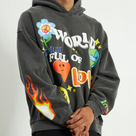 World Full of Love Hoodie | The Leather City