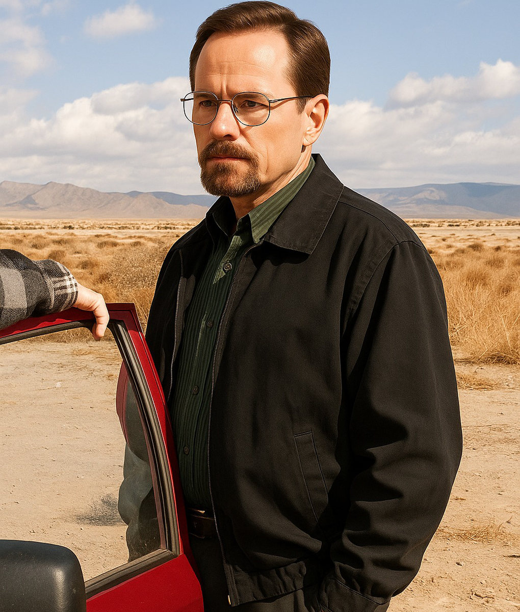 Breaking Bad Bryan Cranston Black Bomber Jacket-SideView