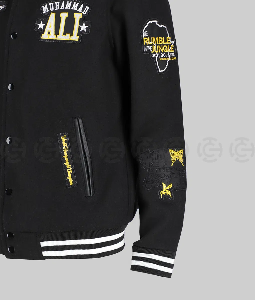 Jalen Hurts Muhammad Ali Black Jacket - Zoom View