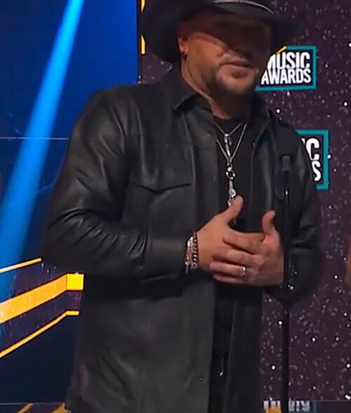 Jason Aldean Black Leather Jacket