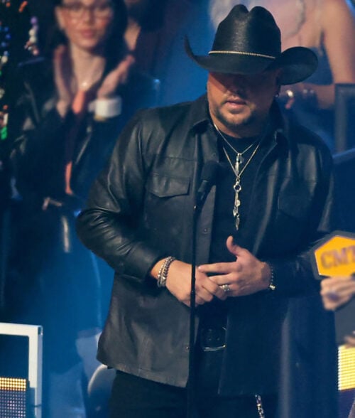 Jason Aldean Black Leather Jacket