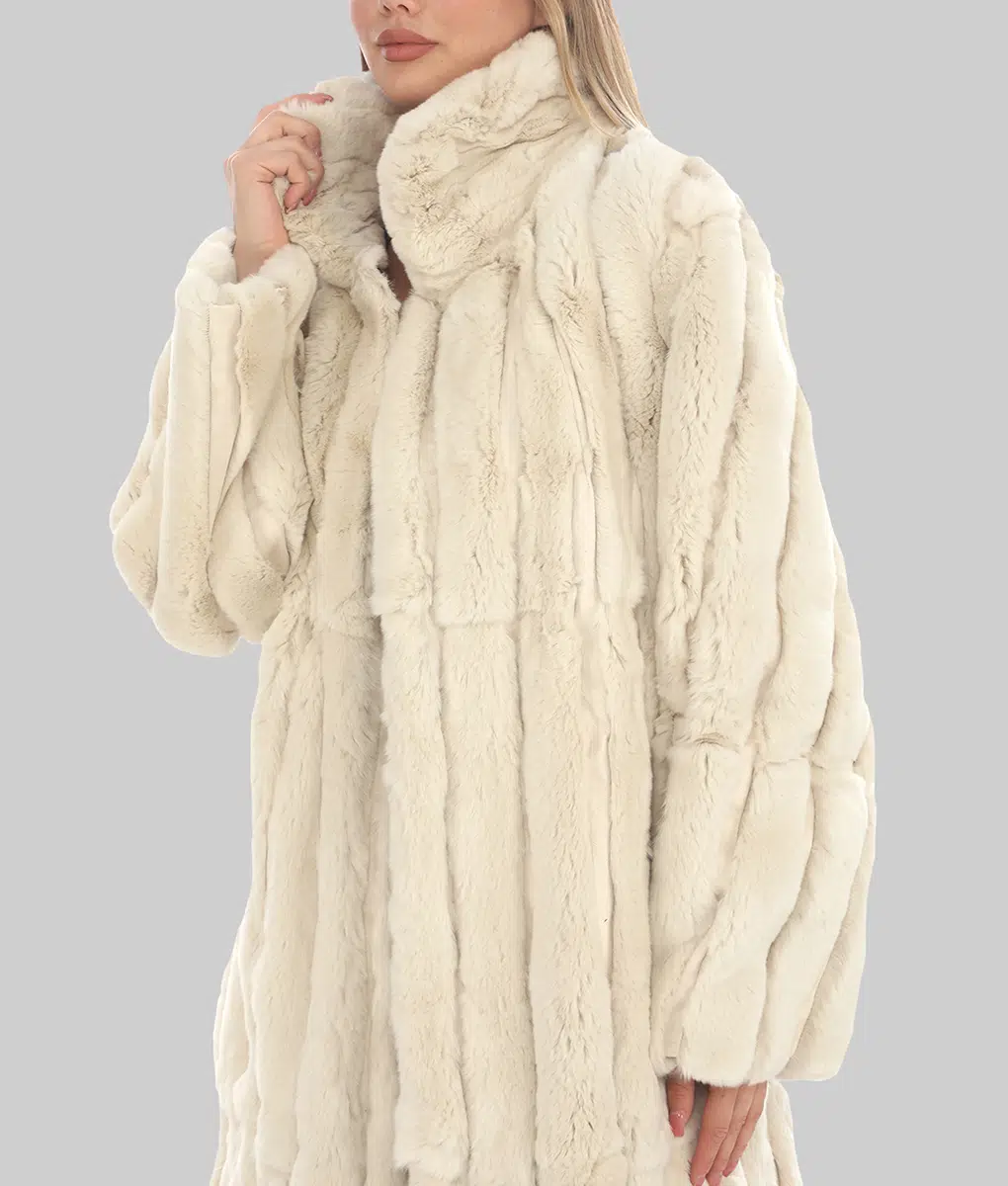 Olivia Jade Giannulli White Long Fur Coat