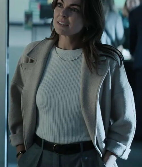 Reacher Serinda Swan Karla Dixon Beige Wool Coat | TLC