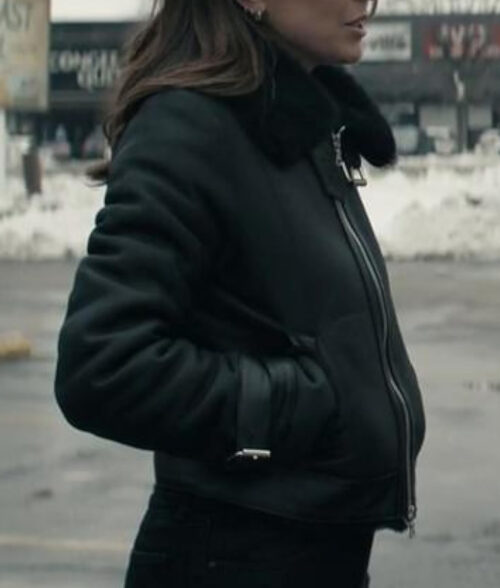 Reacher Serinda Swan Black Aviator Jacket