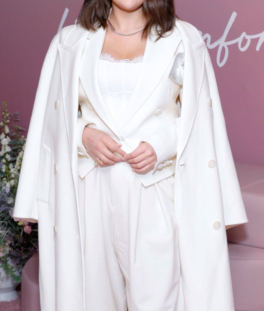 Selena Gomez White Trench Coat