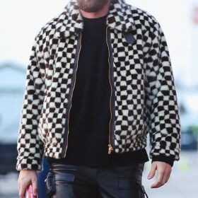 Travis Kelce Fur Checkered Jacket | TLC