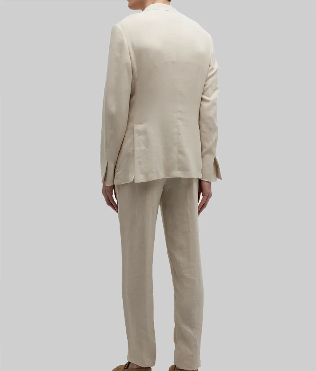 Glen Powell Anyone But You White Suit-Back View