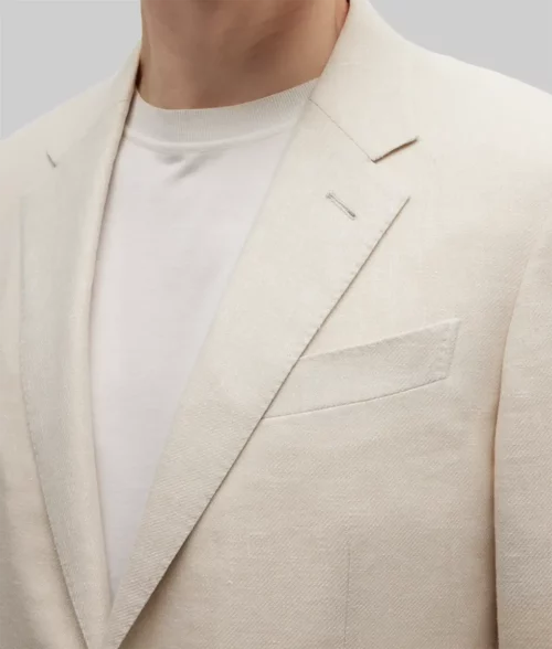 Glen Powell Anyone But You White Suit-Front View