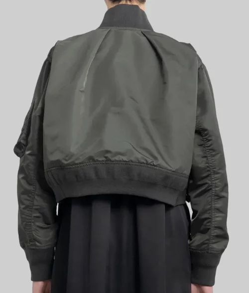 Kourtney Kardashian Cropped Bomber Jacket