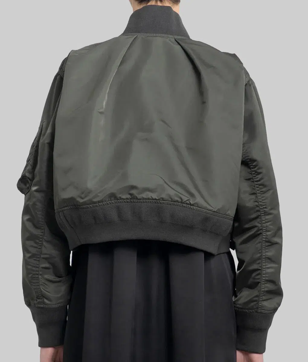 Kourtney Kardashian Cropped Bomber Jacket