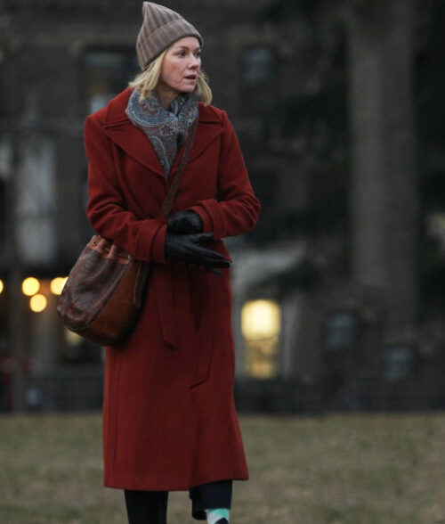 Naomi Watts Wine Red Trench Coat | The Leather City