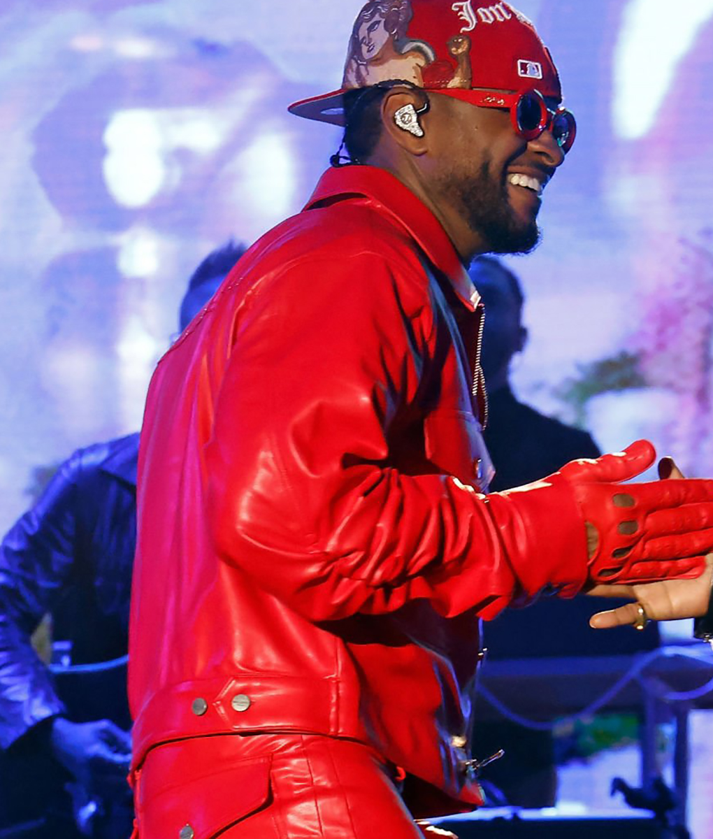 Usher The Roots Picnic Red Leather Jacket | The Leather Jacket