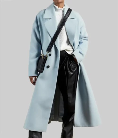 Amanda Holden Sky Blue Trench Coat | The Leather City