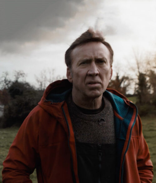 Nicolas Cage Arcadian Paul Burnt Orange Hooded Jacket - Mens Burnt Orange Hooded Jacket - Front View