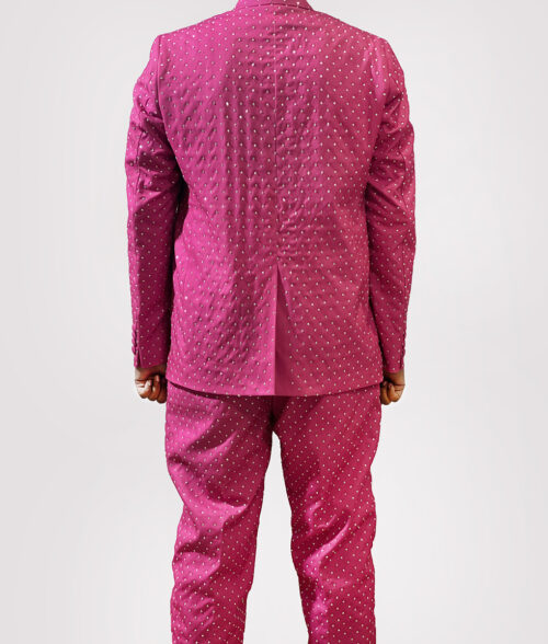 Ryan Gosling Oscars Pink Suit - Mens Pink Suit - Back View