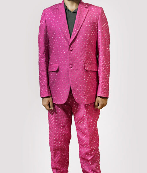 Ryan Gosling Oscars Pink Suit - Mens Pink Suit - Front View