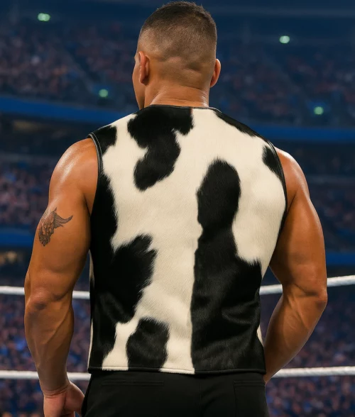 Dwayne Johnson Cowhide Vest-BackView (2)