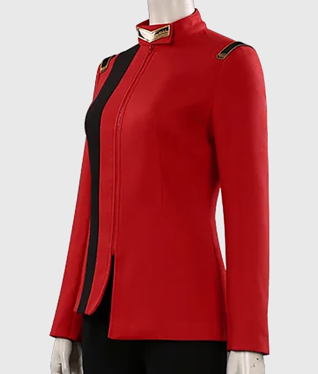 Star Trek Discovery Season 4 Sonequa Martin Red Jacket - Sonequa Martin Star Trek Discovery Season 04 Michael Burnham Red Jacket - Left Side View