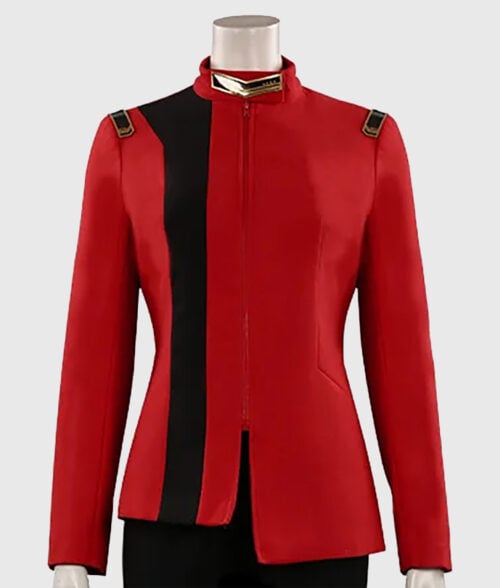 Star Trek Discovery Season 4 Sonequa Martin Red Jacket - Sonequa Martin Star Trek Discovery Season 04 Michael Burnham Red Jacket - Front View 2