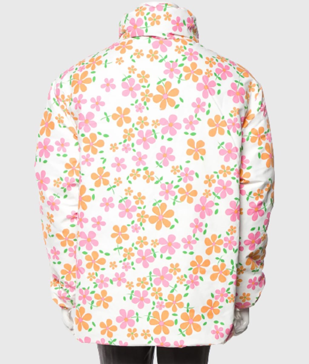 Benny Blanco Floral Puffer Jacket - Benny Blanco Floral Puffer Jacket - Back View