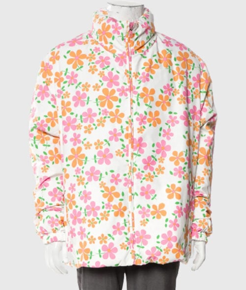 Benny Blanco Floral Puffer Jacket - Benny Blanco Floral Puffer Jacket - Front View 2