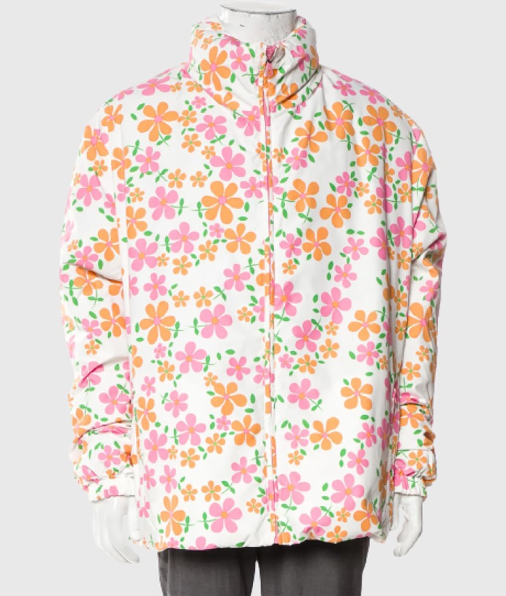 Benny Blanco Floral Puffer Jacket - Benny Blanco Floral Puffer Jacket - Front View 2
