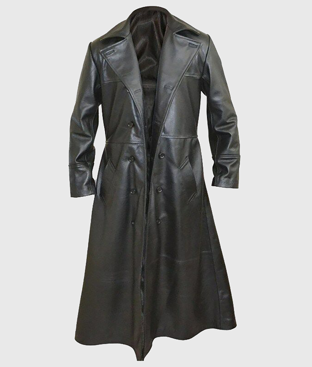 Eric The Crow Trench Coat - Brandon Lee Costume The Crow Trench Coat - Front View