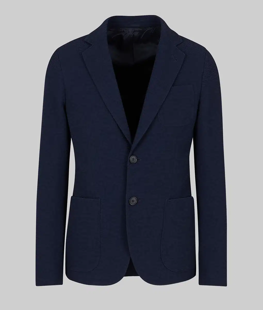 Andrew Tate Blue Wool Blazer - Andrew Tate Blue Wool Blazer For Men - Front View