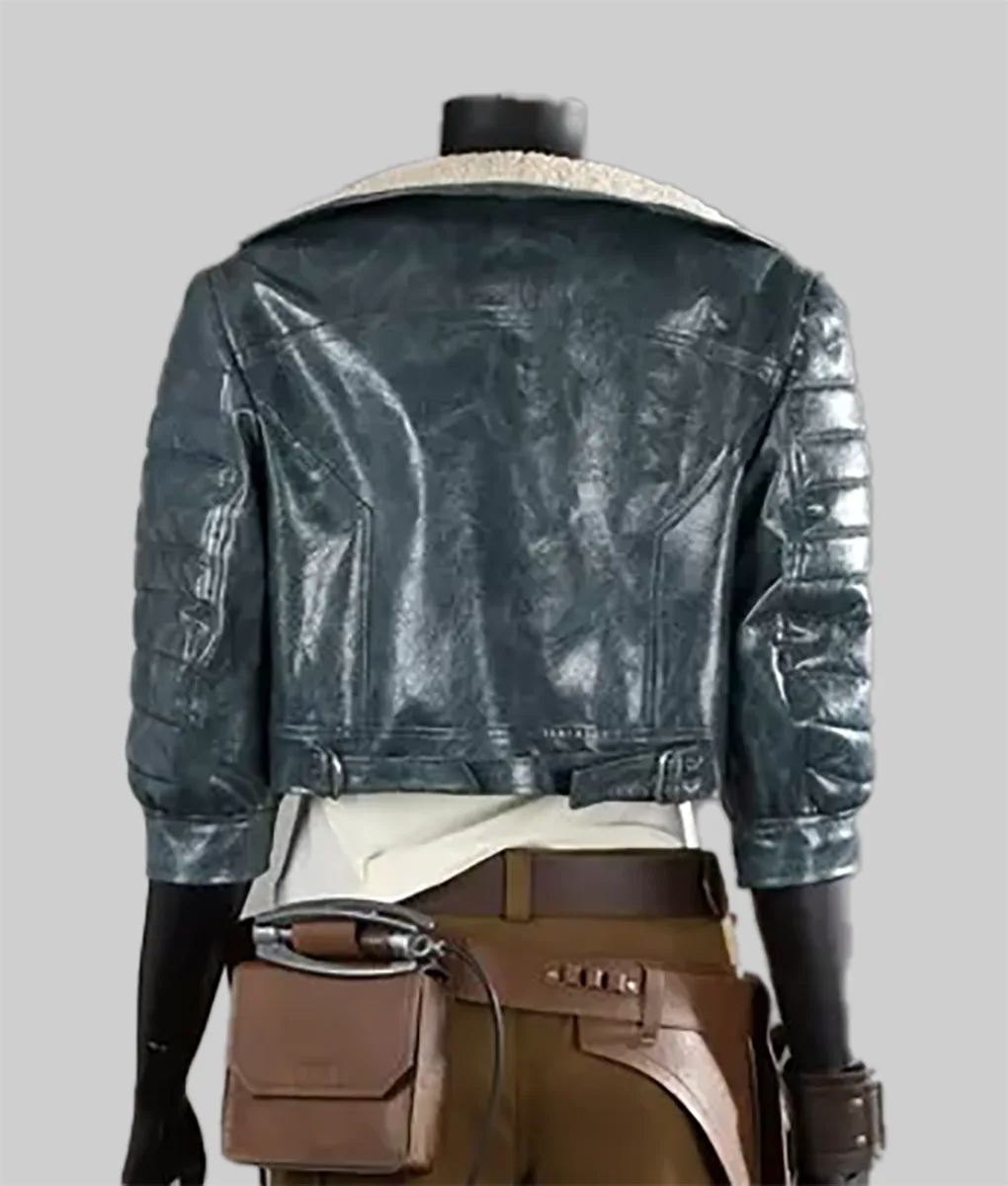 Star Wars Outlaws Kay Vess Blue Cropped Jacket - Star Wars Outlaws Kay Vess Cropped Jacket - Back View