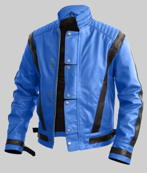 【美品】春色ネイビー　TRICK or TREAT レザージャケット　M Michael Jackson Thriller Blue Leather Jacket | The Leather City