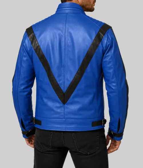 Michael Jackson Thriller Blue Leather Jacket | The Leather City