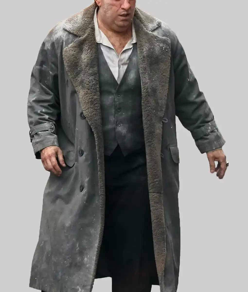 The Penguin Colin Farrell Cotton Shearling Coat - The Penguin Colin Farrell (Oswald Cobblepot) Cotton Shearling Coat - Front View