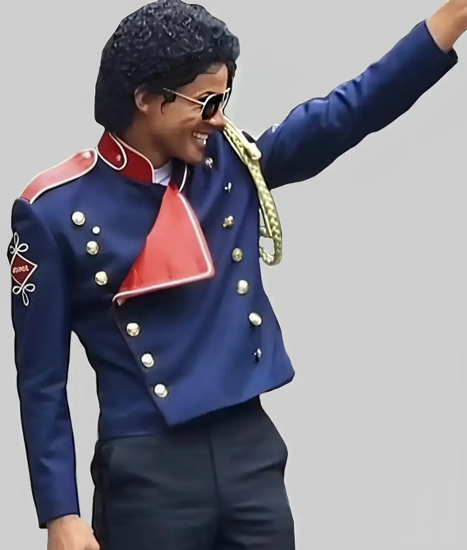 Michael Jaafar Jackson Blue Jacket - Michael Movie 2024 Jaafar Jackson Blue Jacket - Front View 1