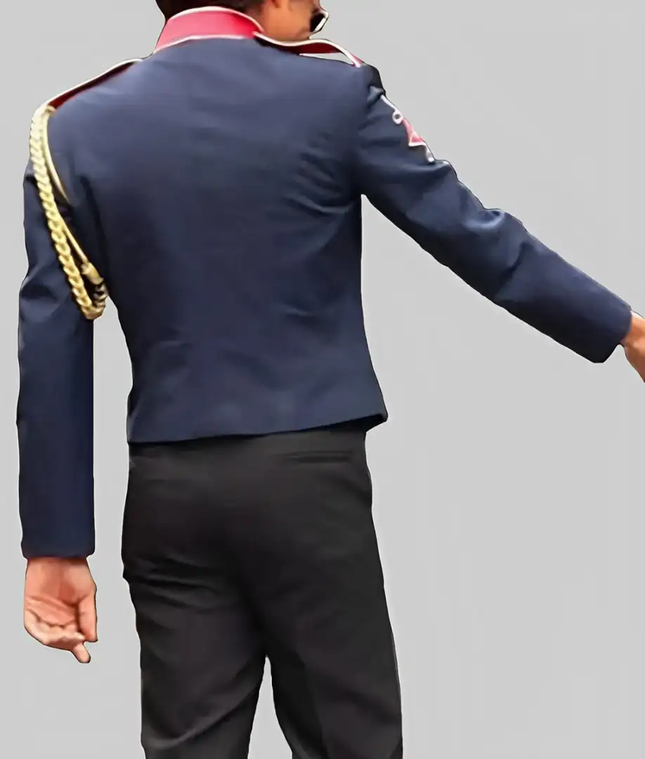 Michael Jaafar Jackson Blue Jacket - Michael Movie 2024 Jaafar Jackson Blue Jacket - Back View