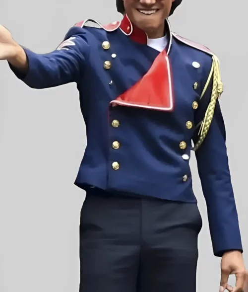 Michael Jaafar Jackson Blue Jacket - Michael Movie 2024 Jaafar Jackson Blue Jacket - Front View