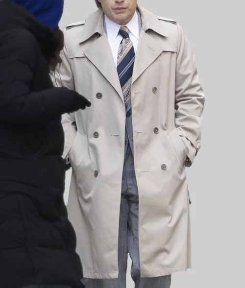 The Apprentice Sebastian Stan Grey Trench Coat