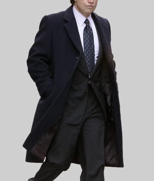The Apprentice Sebastian Stan Wool Trench Coat - The Apprentice Sebastian Stan (Donald Trump) Wool Trench Coat - Side View 1