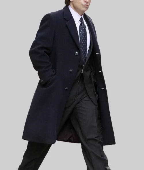 The Apprentice Sebastian Stan Wool Trench Coat - The Apprentice Sebastian Stan (Donald Trump) Wool Trench Coat - Side View