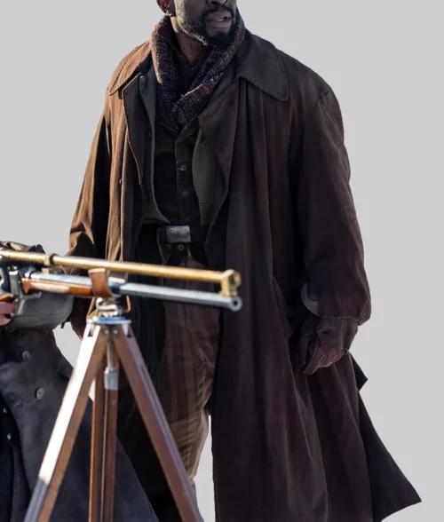 The Thicket Gbenga Akinnagbe Cotton Trench Coat - The Thicket Gbenga Akinnagbe Brown Cotton Trench Coat - Front View 1