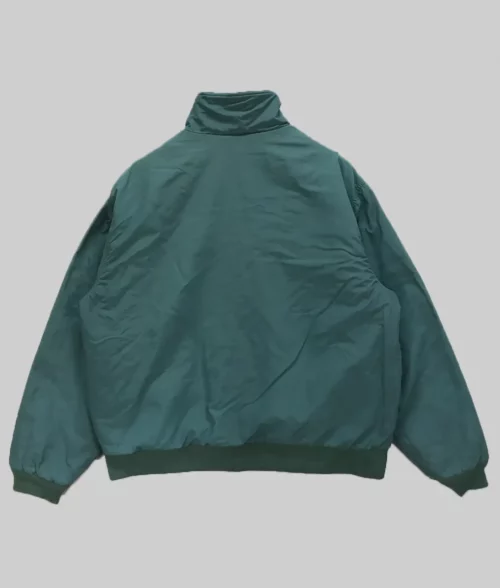 Hailey Bieber Green Bomber Jacket - Hailey Bieber Green Bomber Jacket - Back View