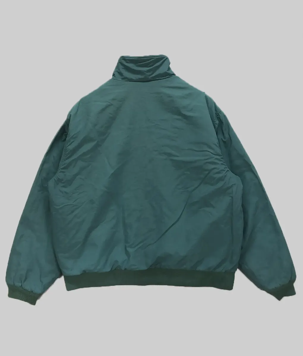 Hailey Bieber Green Bomber Jacket - Hailey Bieber Green Bomber Jacket - Back View